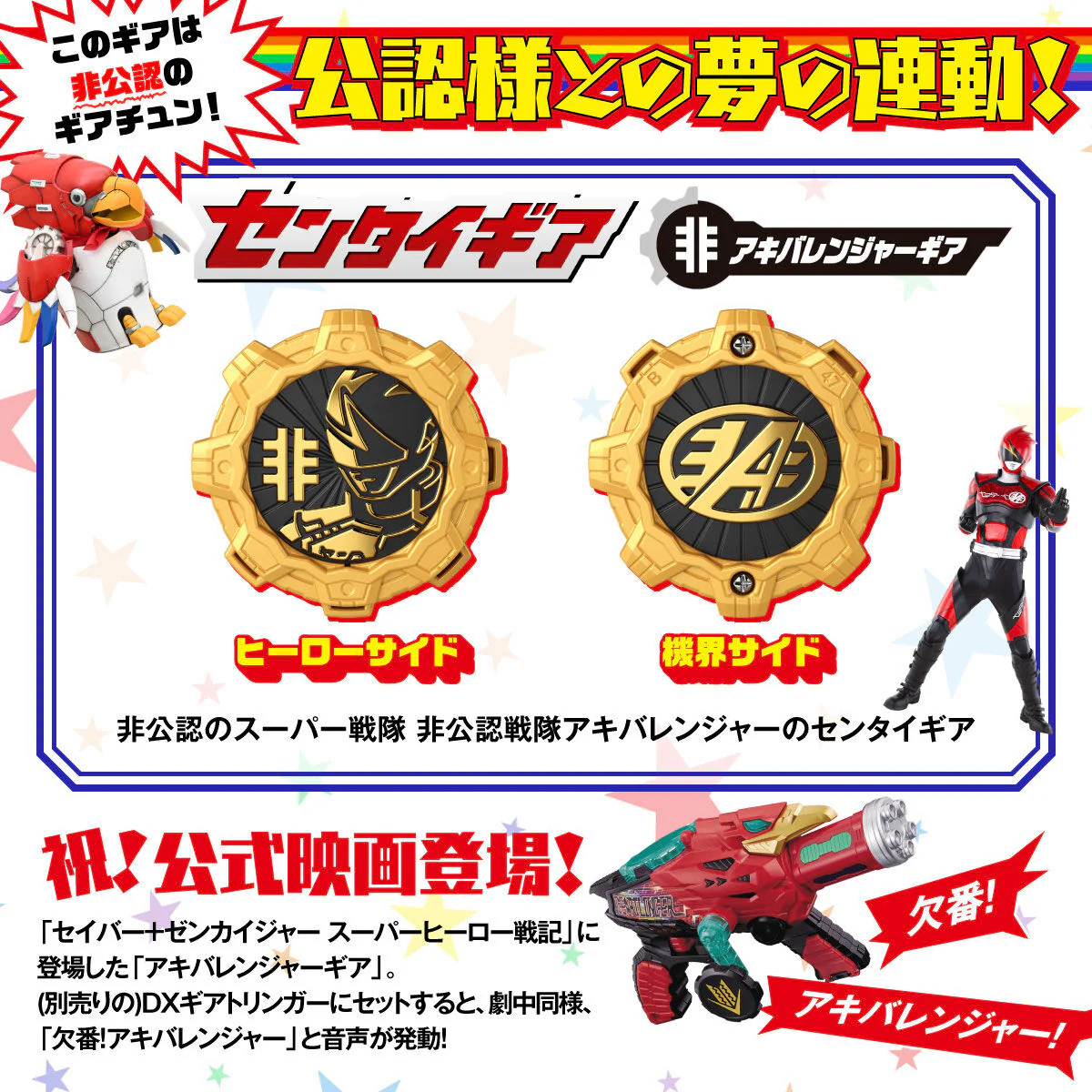Unofficial Akibaranger 10th Anniversary Ranger Key & Sentai Gear Set - Image 3