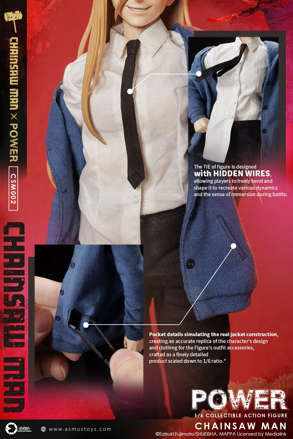 [PREORDER] Asmus Toys Power - Chainsaw Man 1/6 Collectible Figure - Image 9
