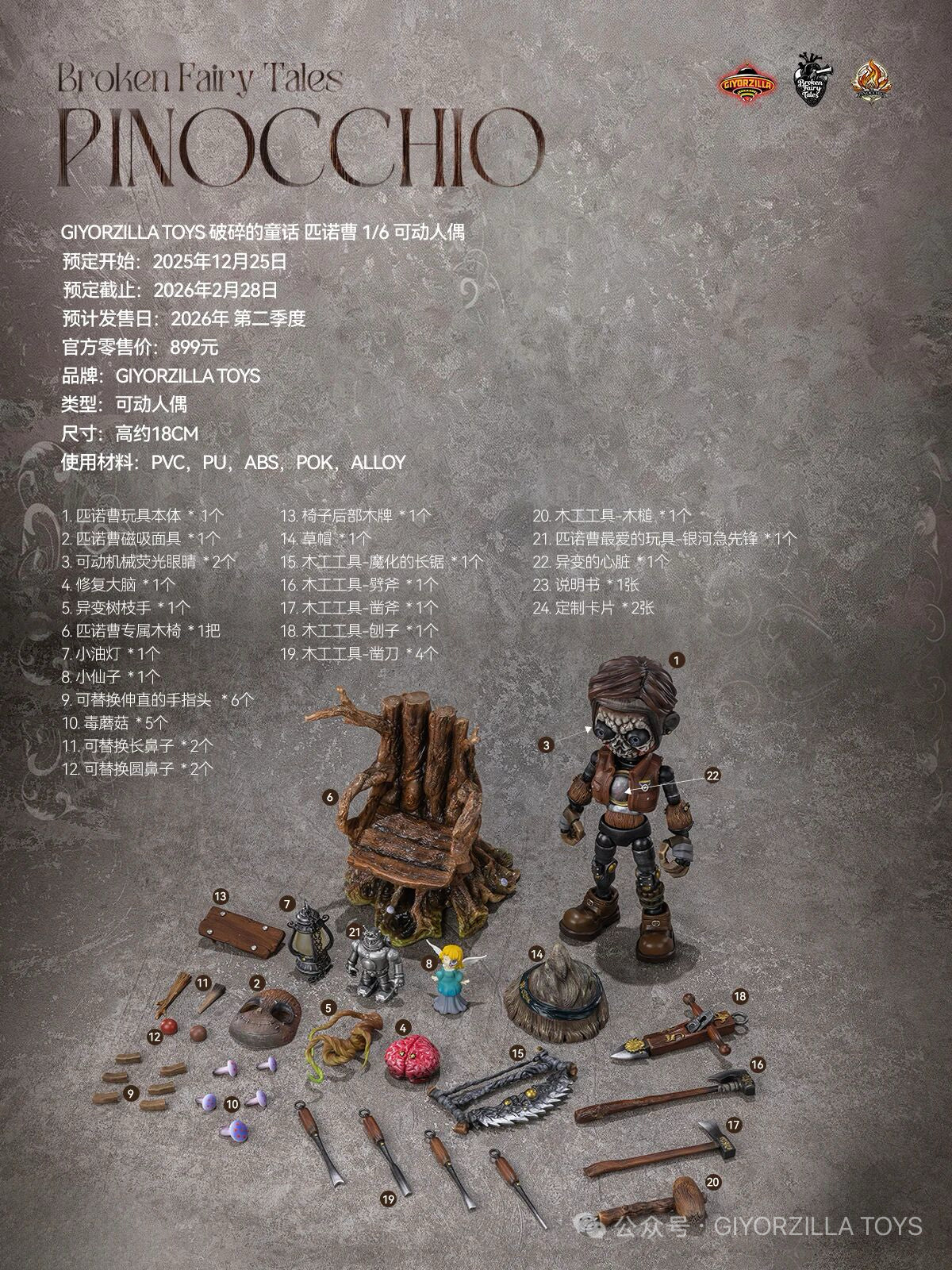 [PREORDER] Broken Fairy Tales - Pinocchio 1/6 Scale Figure - Image 8