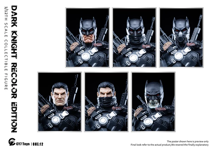 CY7 Toys Dark Knight Recolor Edition 1/12 Scale Action Figure - Image 8