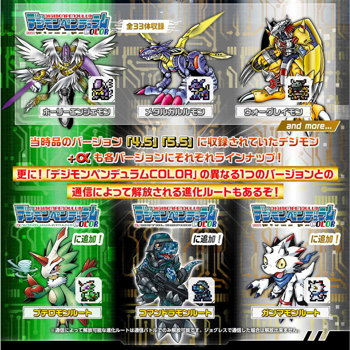Digimon Pendulum Color V-Pet Reissue - Wind Guardians (Green & Bronze) - Image 6