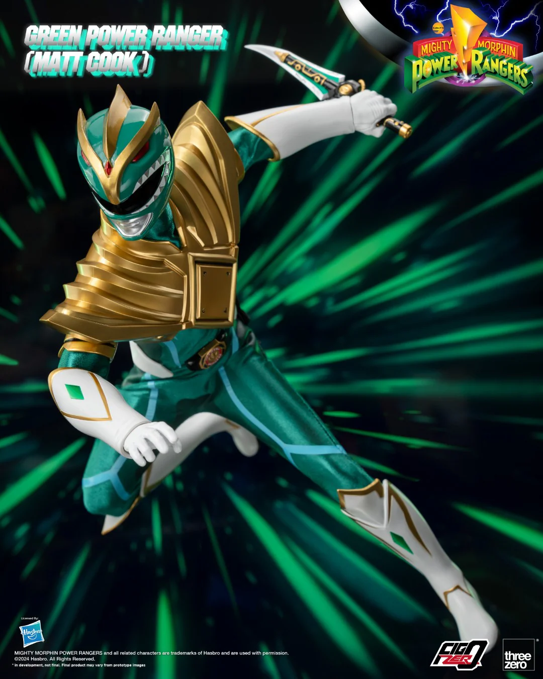 [PREORDER] FigZero Green Ranger (Matt Cook) Chaos Energy Version - Mighty Morphin Power Rangers - Image 8