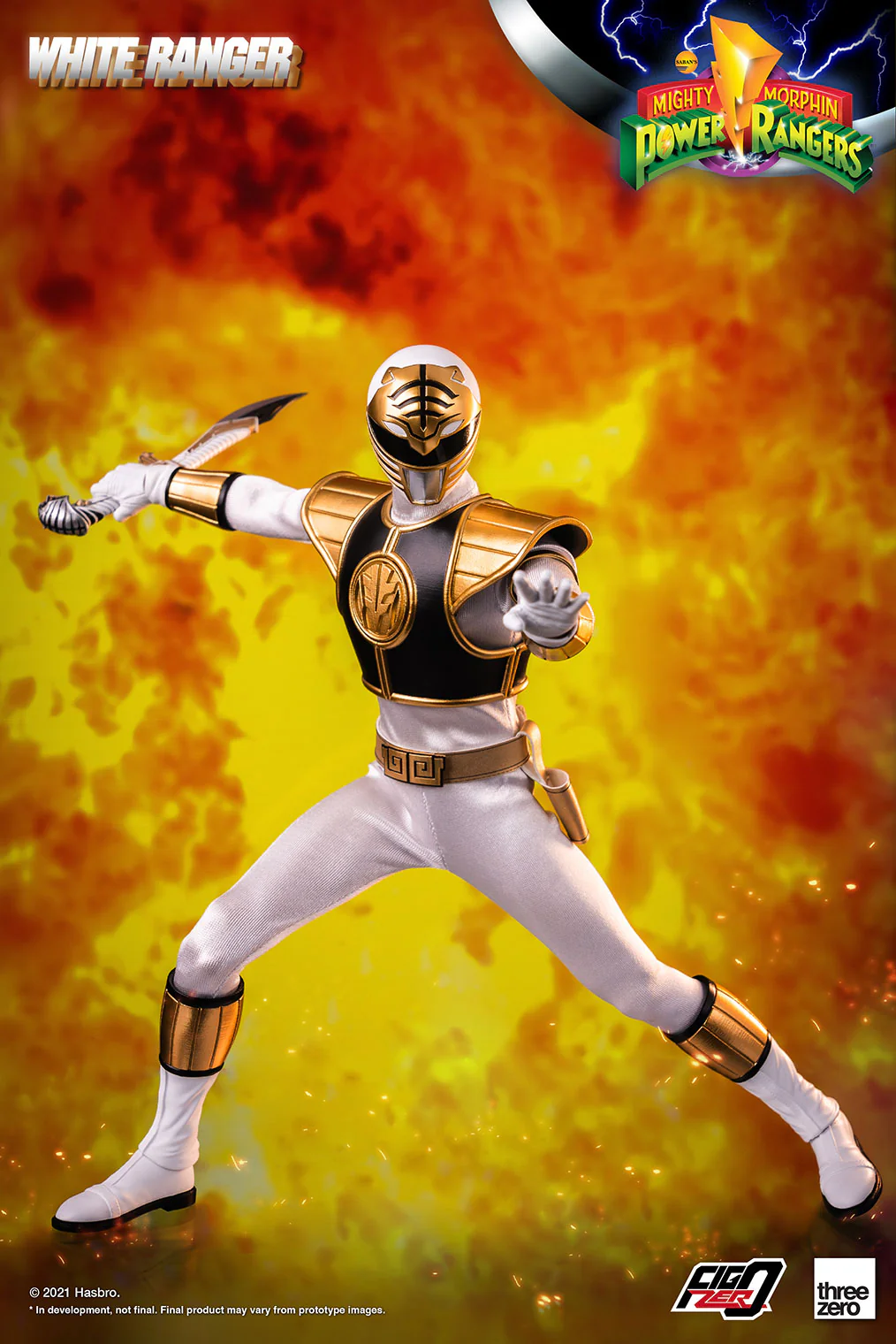 FigZero Power Rangers White Ranger 1/6 Figure (Reissue) - Image 10
