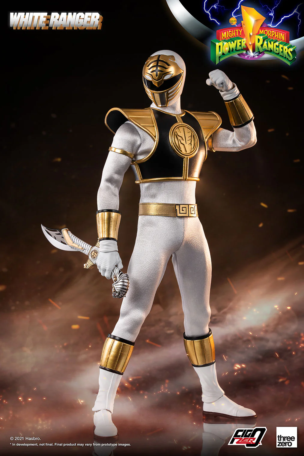 FigZero Power Rangers White Ranger 1/6 Figure (Reissue) - Image 3