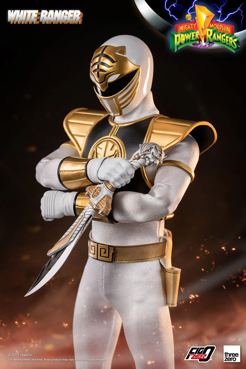 FigZero Power Rangers White Ranger 1/6 Figure (Reissue) - Image 5
