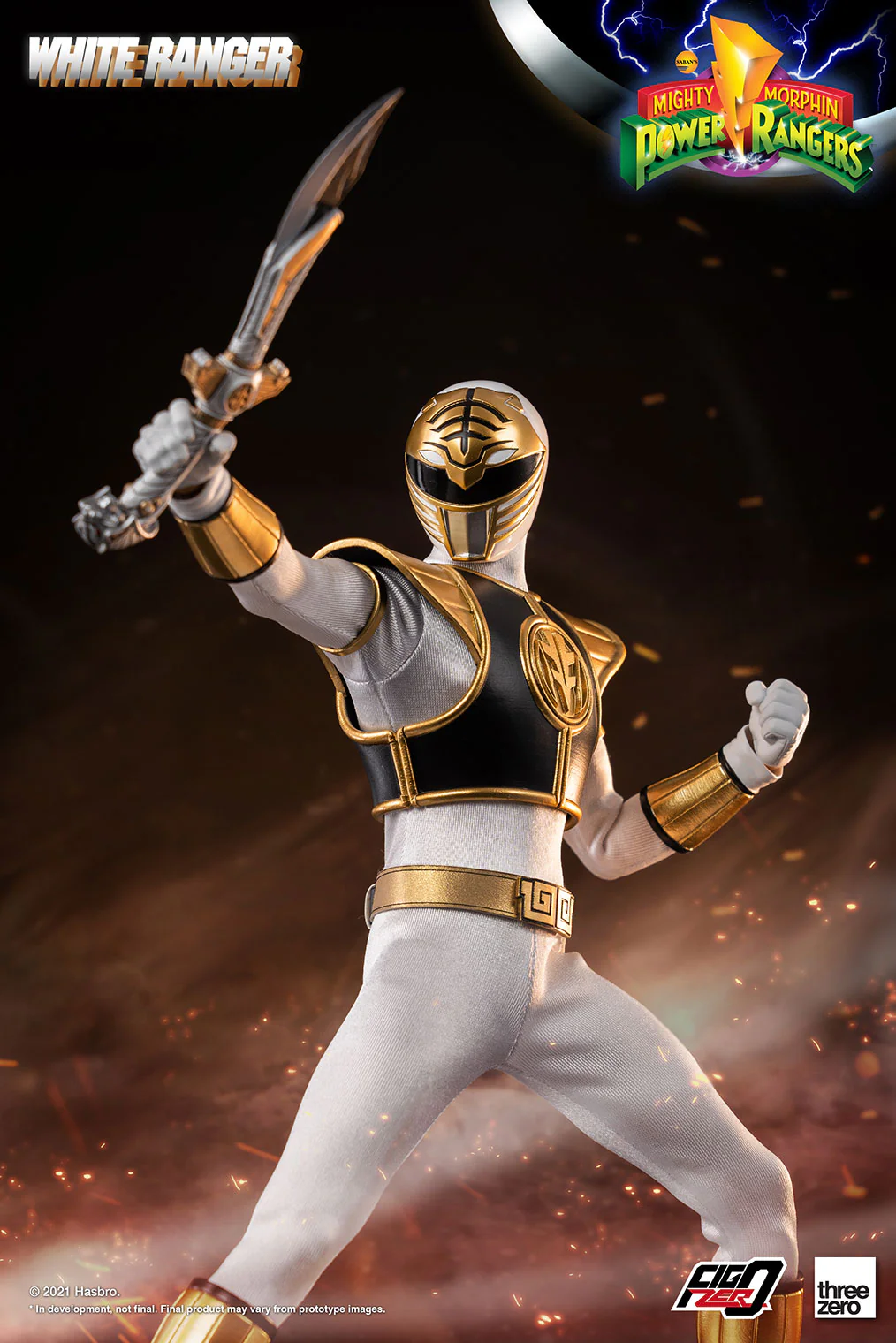 FigZero Power Rangers White Ranger 1/6 Figure (Reissue) - Image 6