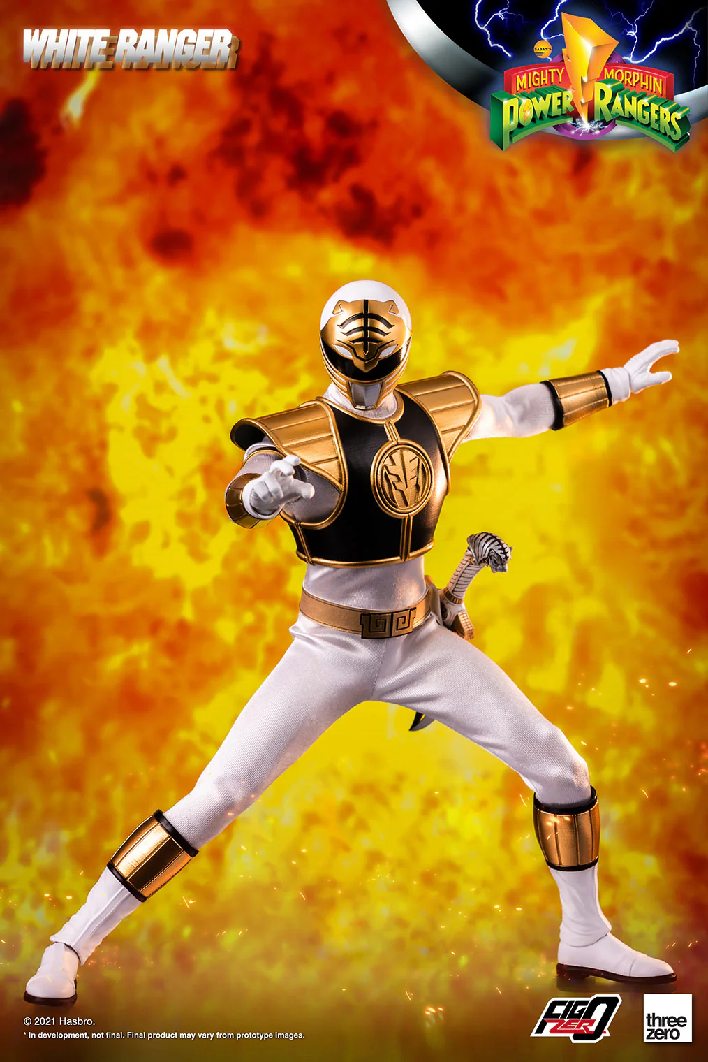 FigZero Power Rangers White Ranger 1/6 Figure (Reissue) - Image 8