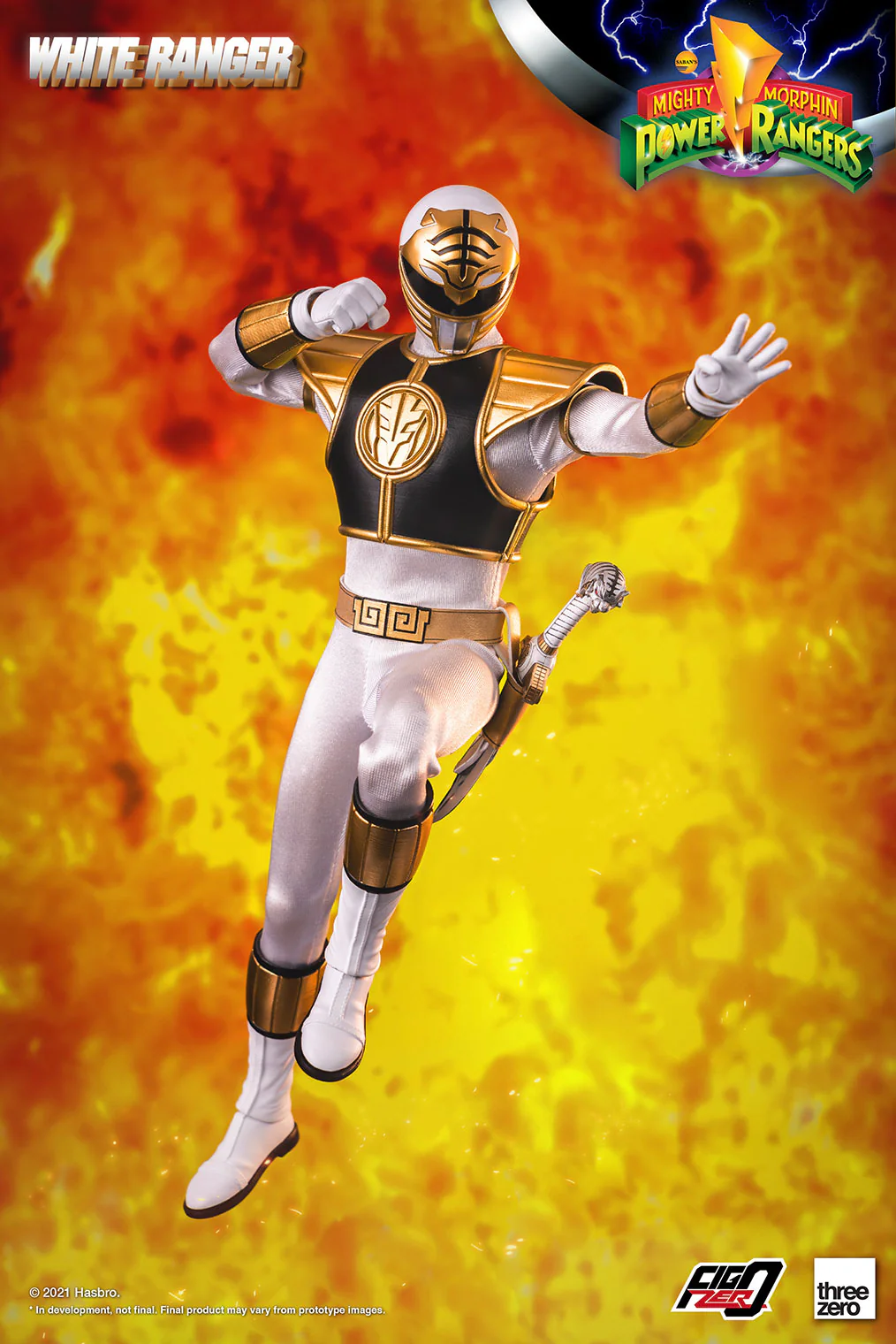 FigZero Power Rangers White Ranger 1/6 Figure (Reissue) - Image 9