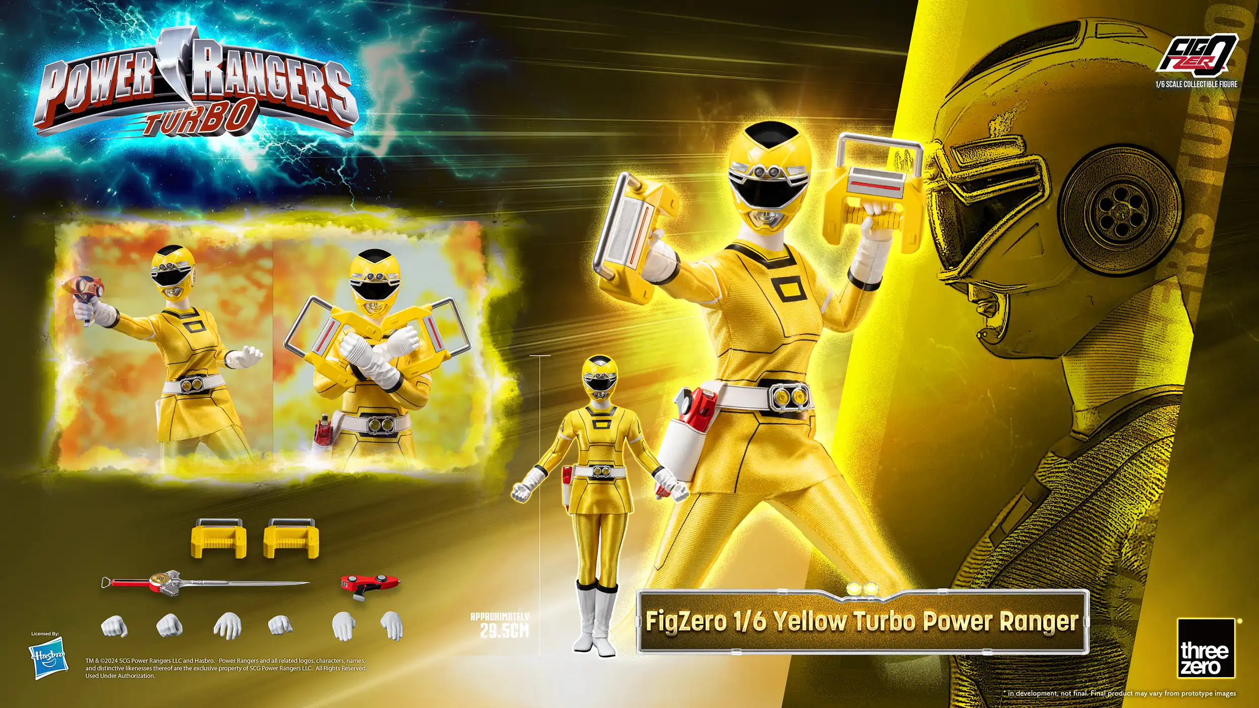 FigZero Yellow Turbo Ranger - Power Rangers Turbo 1/6 Scale Figure - Image 9