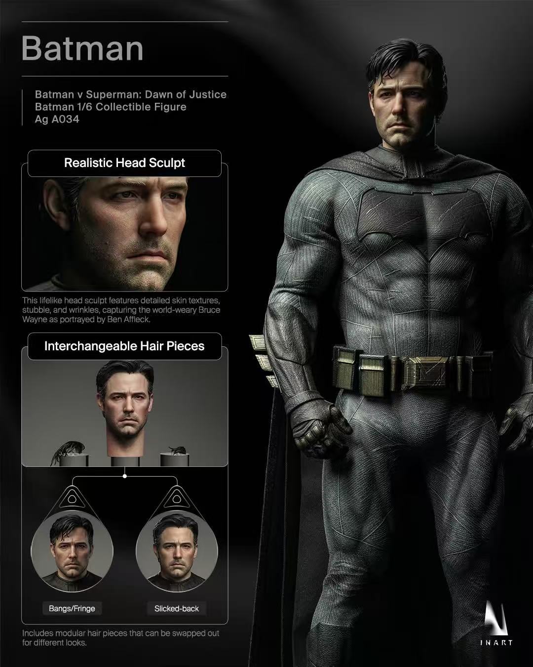 [PREORDER] INART Batman - BVS: Dawn of Justice 1/6 Collectible Figure - Image 4