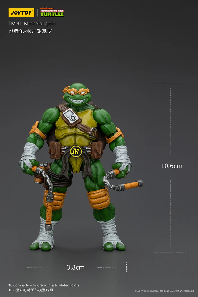 JoyToy TMNT Michelangelo 1/18 Scale Figure - Image 13