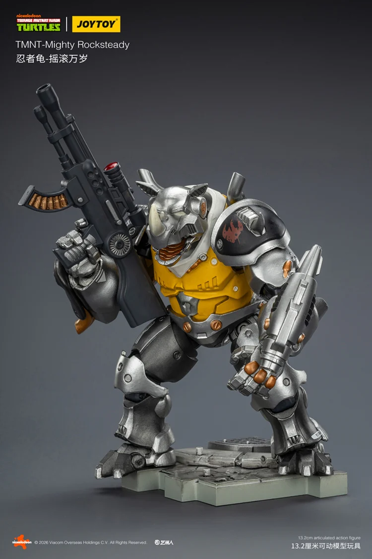 JoyToy TMNT Mighty Rocksteady 1/18 Scale Figure - Image 4