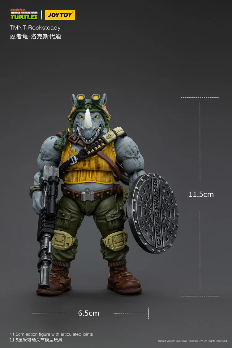 [PREORDER] JoyToy TMNT Rocksteady 1/18 Scale Figure - Image 14