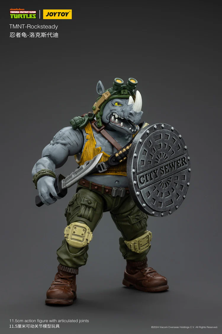 [PREORDER] JoyToy TMNT Rocksteady 1/18 Scale Figure - Image 7