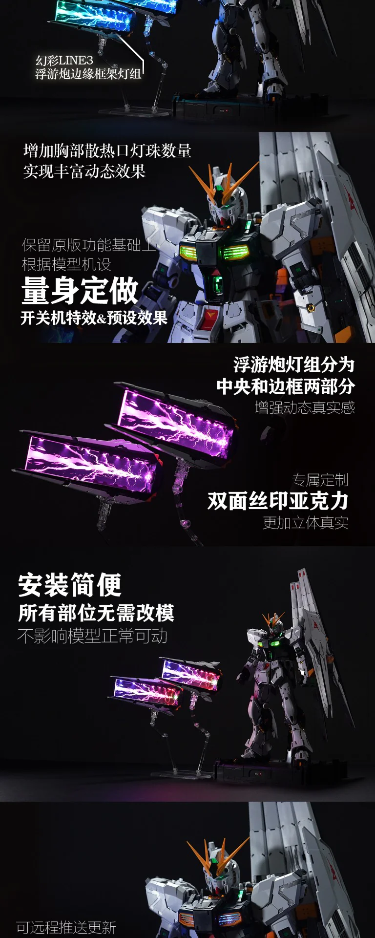[PREORDER] KOSMOS PGU Nu Gundam LED Kit - Luxury Edition - Image 7