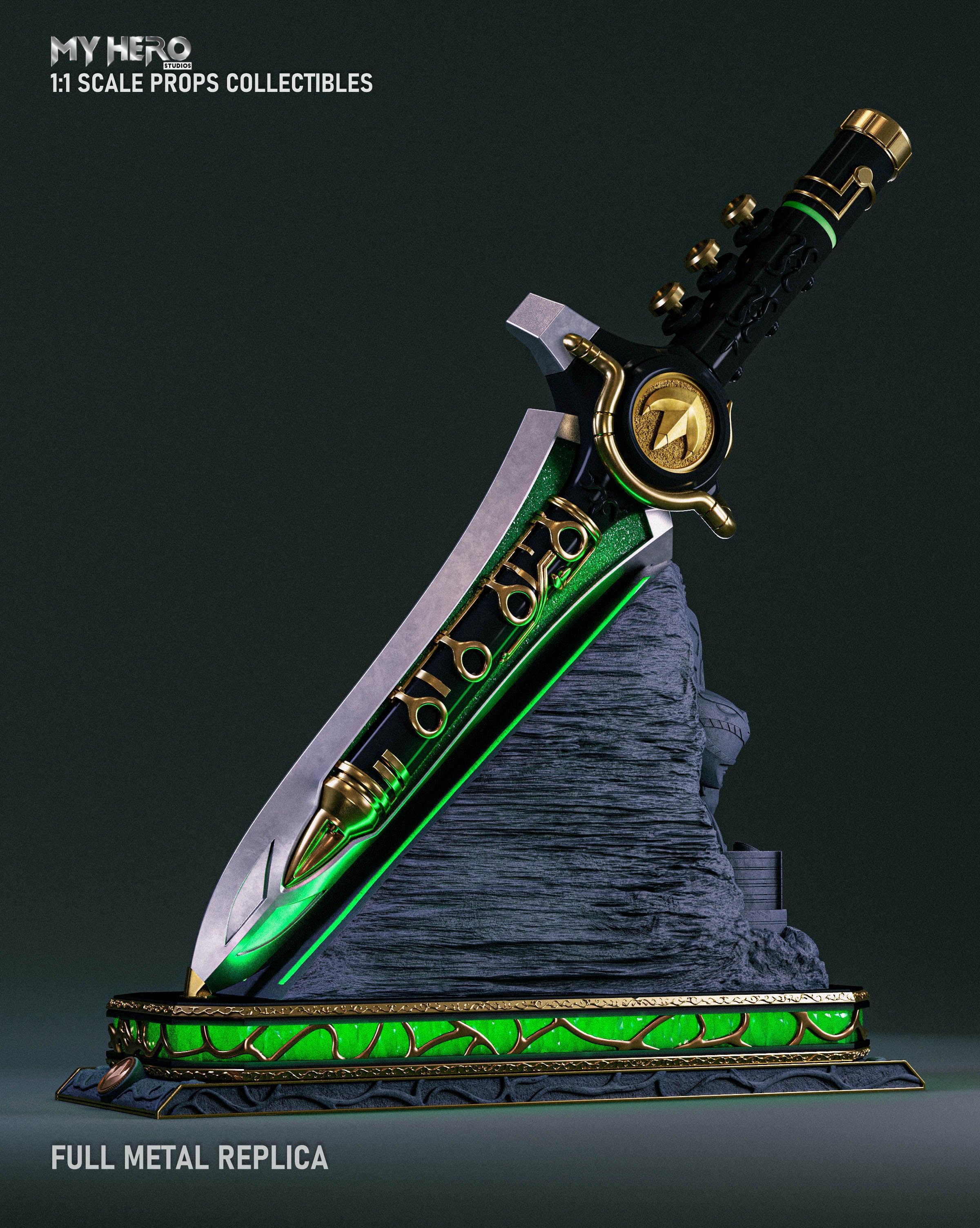 My Hero Studios 1:1 Scale Green Ranger Dragon Dagger - Image 7