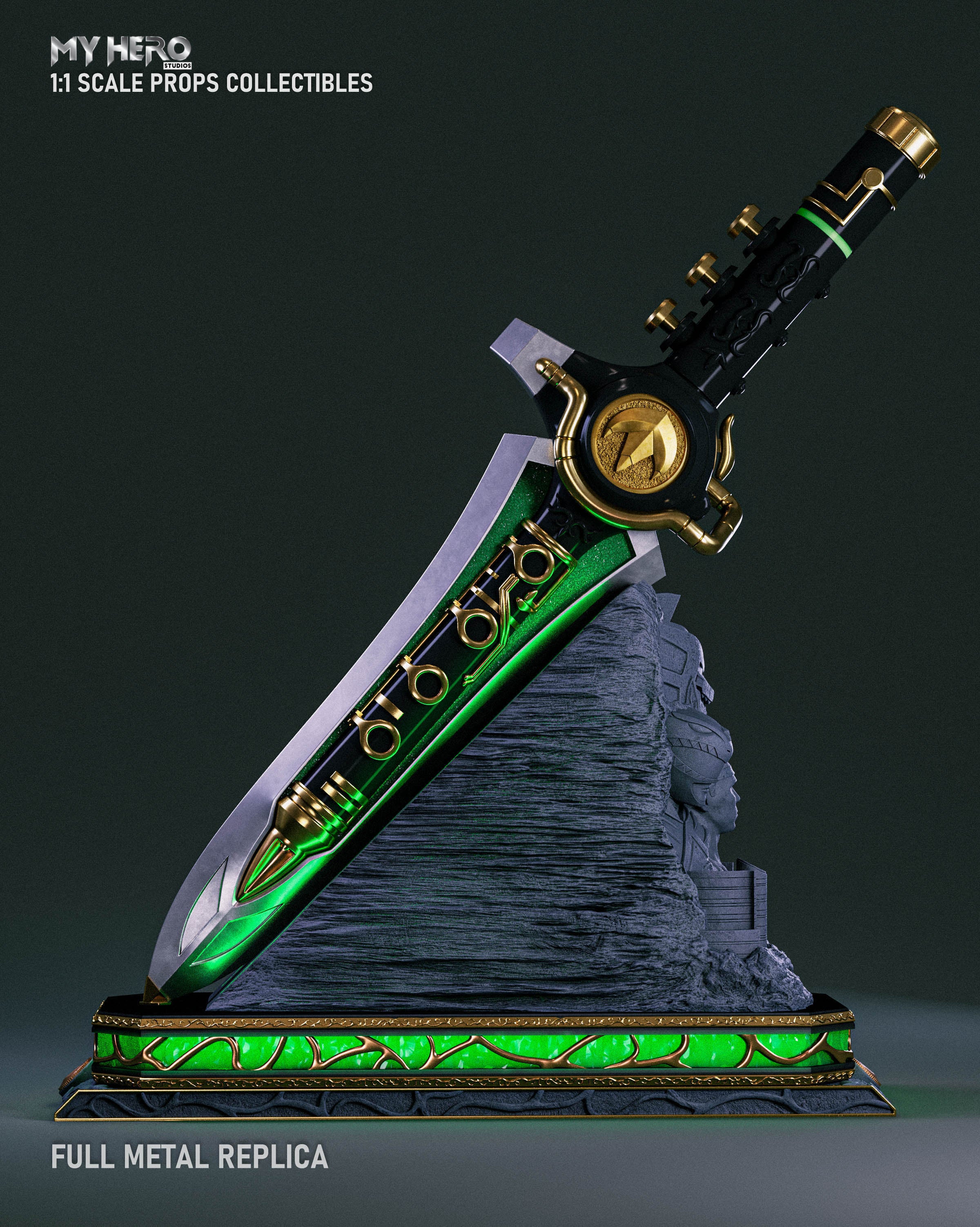 My Hero Studios 1:1 Scale Green Ranger Dragon Dagger - Image 9