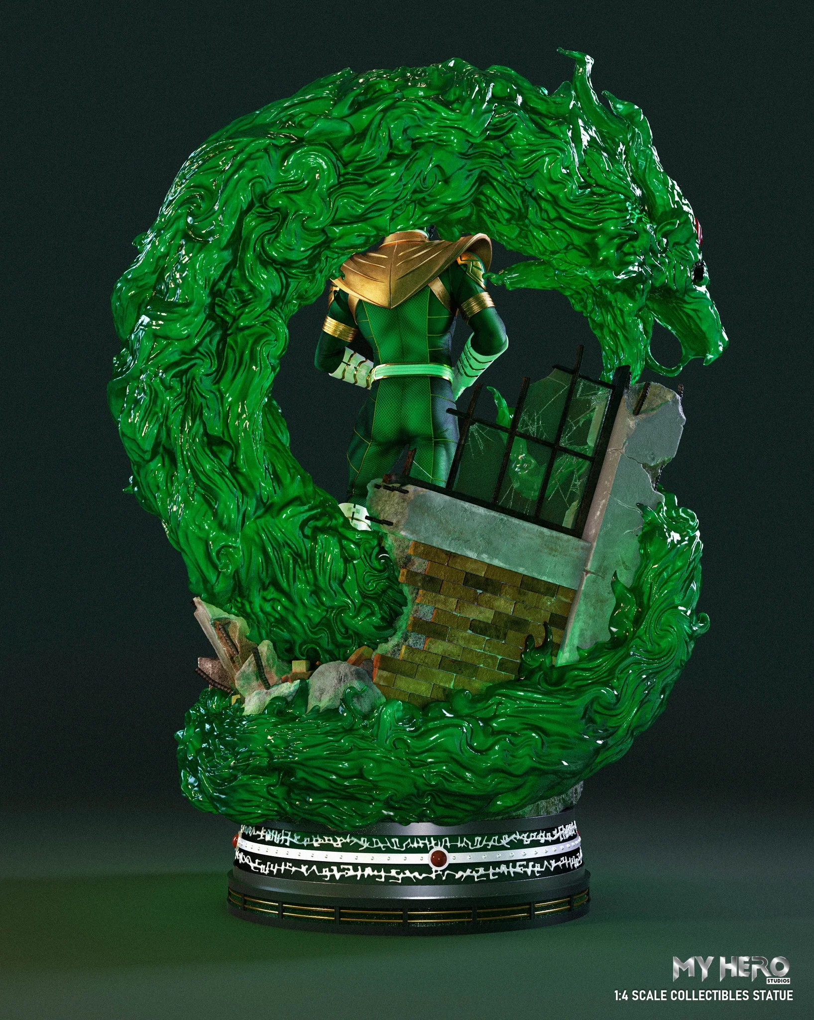 My Hero Studios BITS Tribute Green Ranger 1/4 Scale Collectible Statue - Image 7