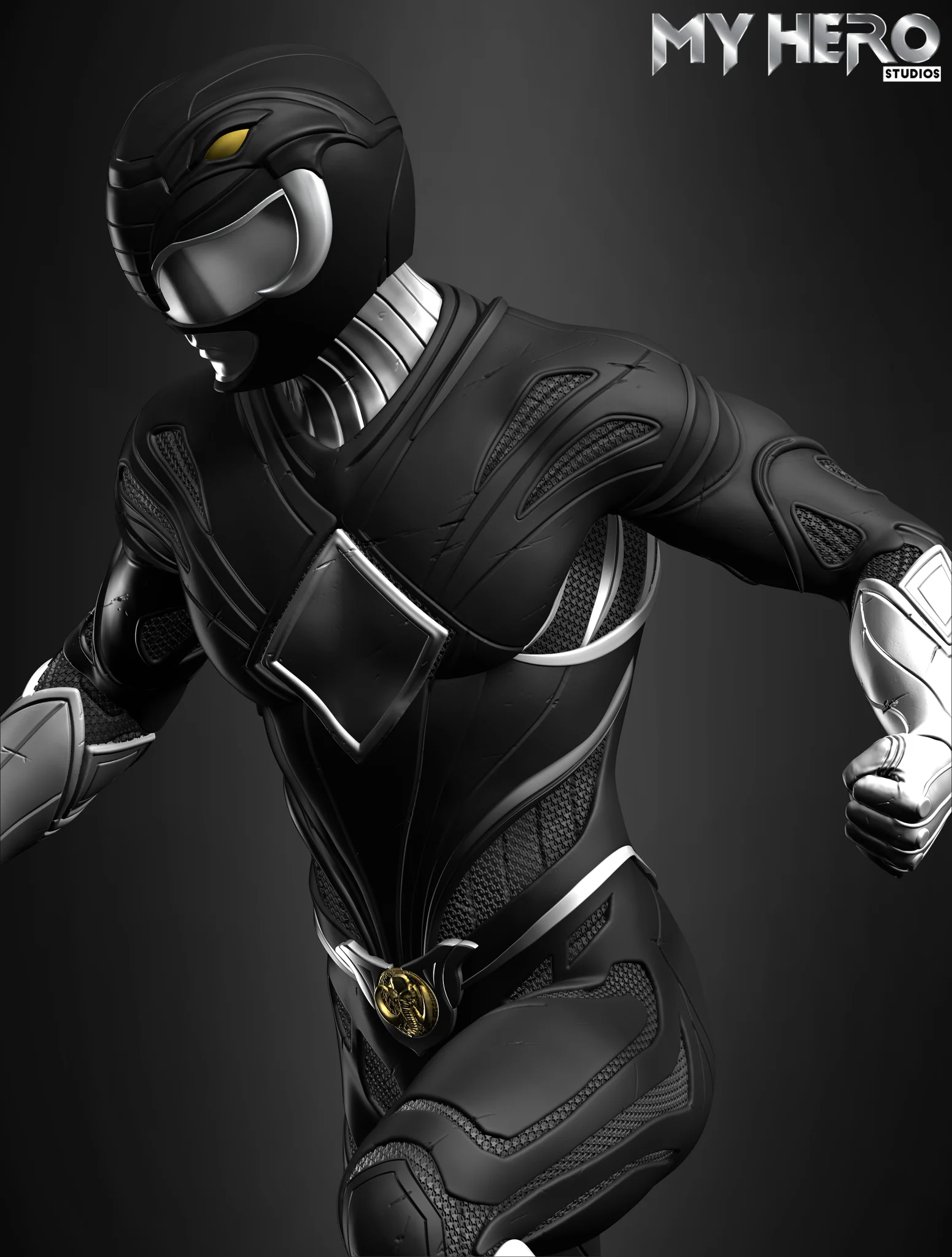 [PREORDER] My Hero Studios Black Ranger 1/4 Scale Collectible Statue - Image 10