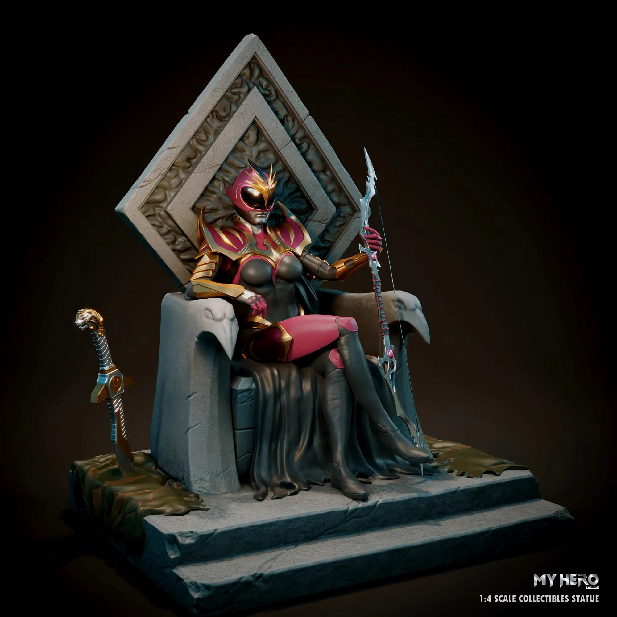 My Hero Studios Pink Ranger Slayer 1/4 Scale Collectible Statue - Image 2