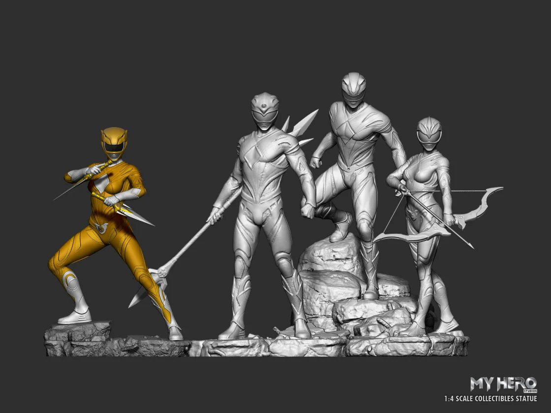 My Hero Studios Yellow Ranger 1/4 Scale Collectible Statue - Image 14