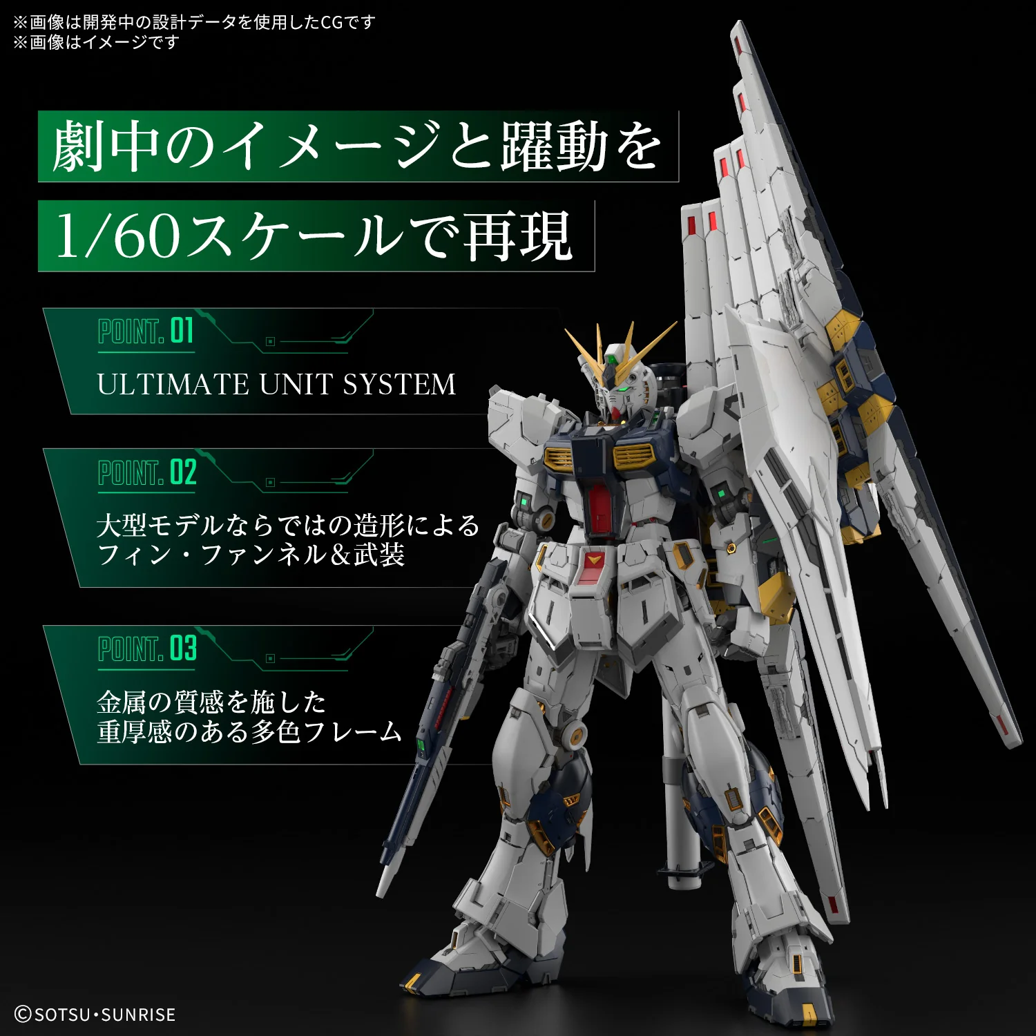 PG Unleashed 1/60 Nu Gundam - Char's Counterattack - Image 8