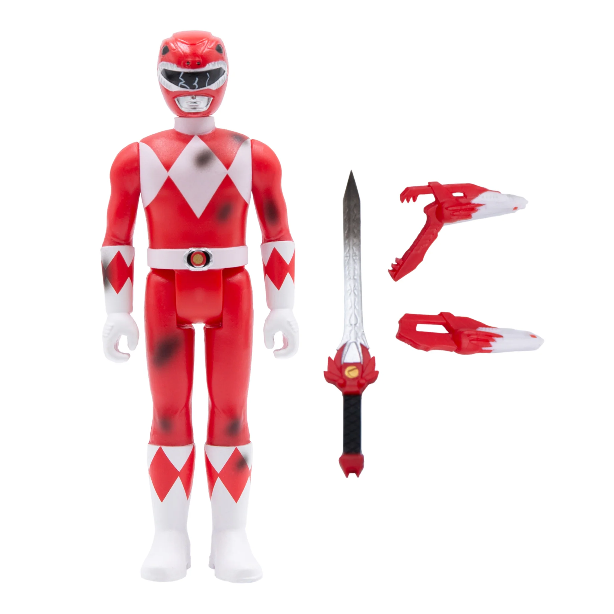 Power Rangers Battle Damaged Red Ranger ReAction Figure - Image 2