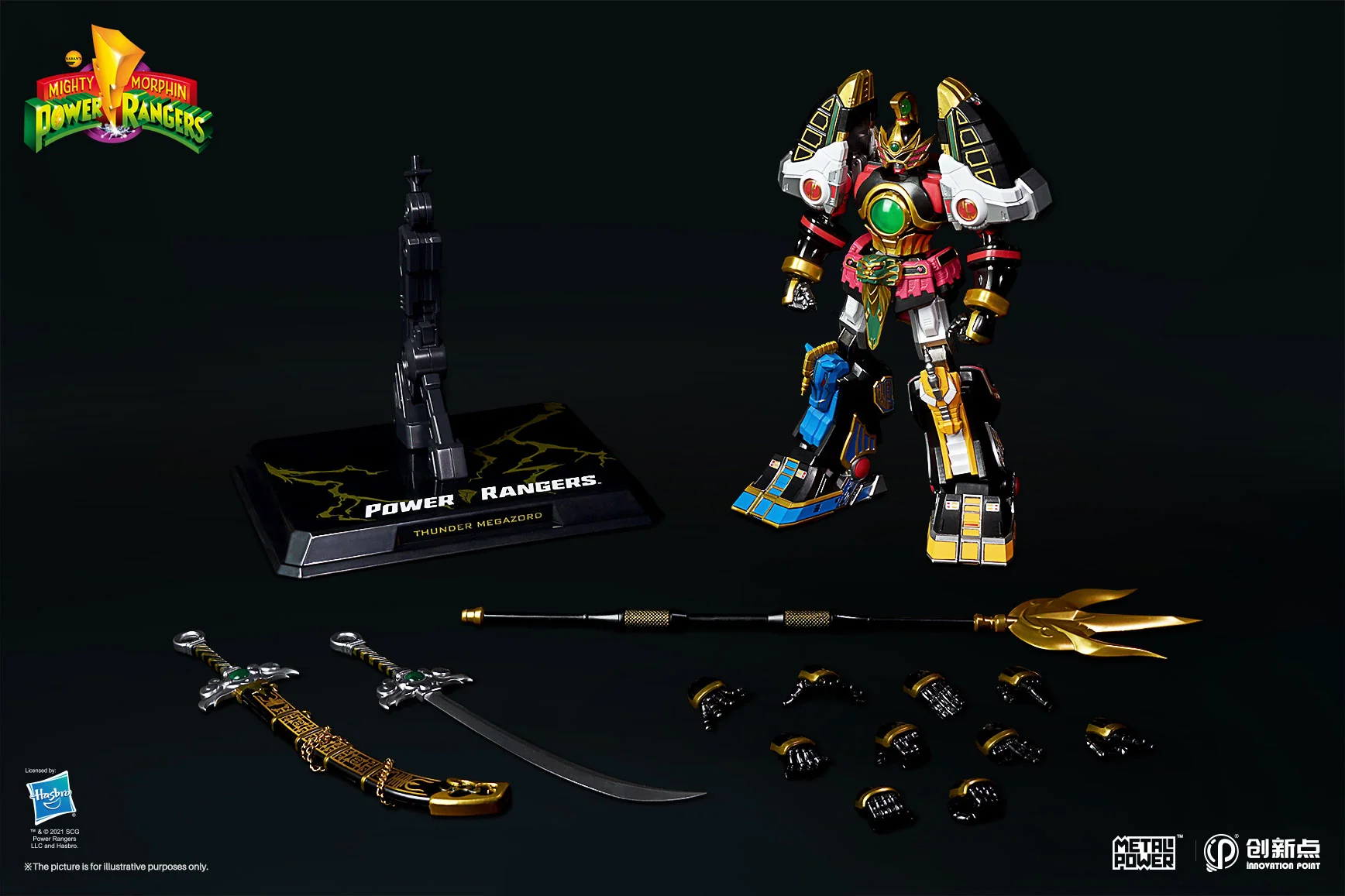 Power Rangers Metal Power Thunder Megazord Action Figure - Image 10