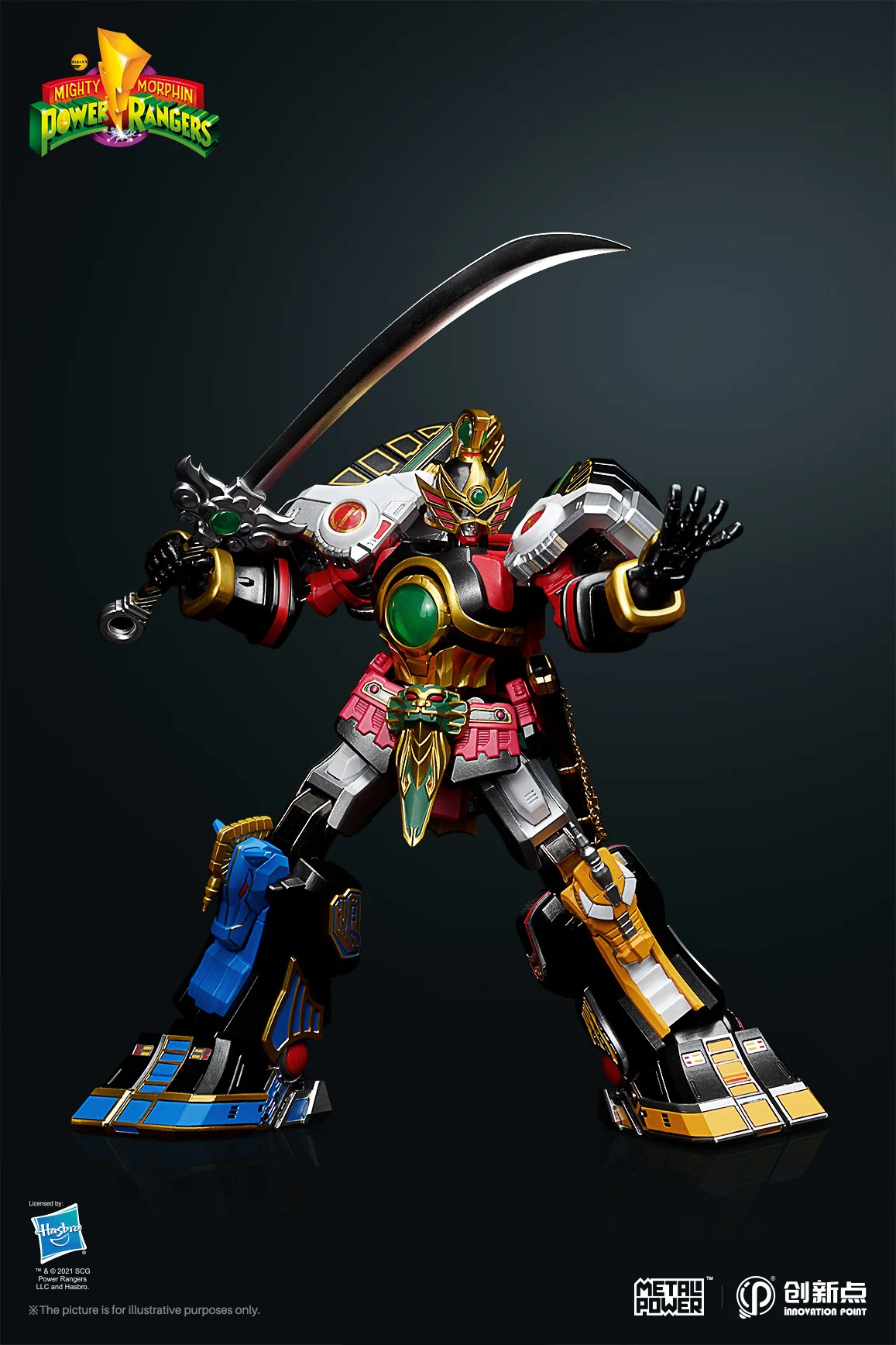 Power Rangers Metal Power Thunder Megazord Action Figure - Image 4