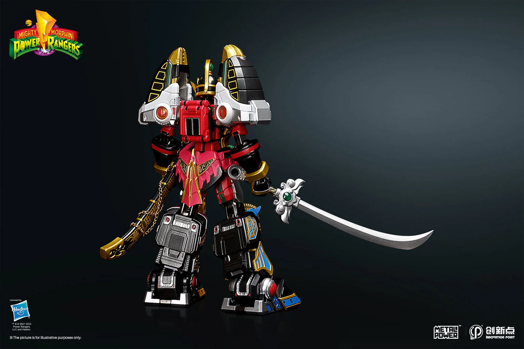 Power Rangers Metal Power Thunder Megazord Action Figure - Image 9