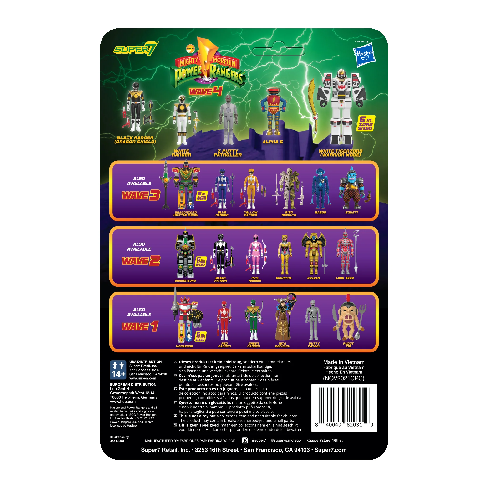 Power Rangers ReAction Figure Wave 4 - Black Ranger (Dragon Shield) - Image 3