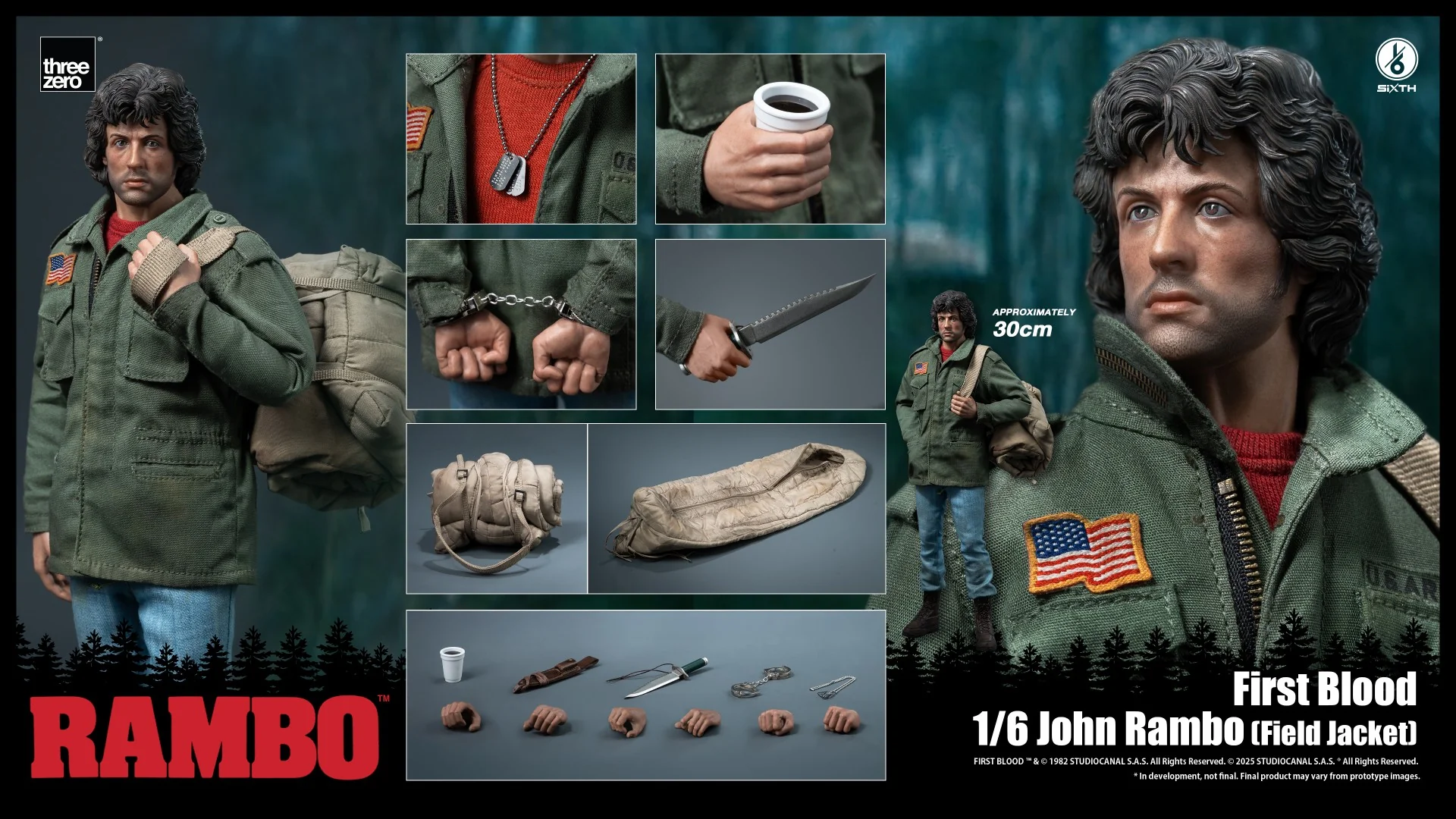 [PREORDER] SIXTH Rambo: First Blood - 1/6 John Rambo (Field Jacket) - Image 13