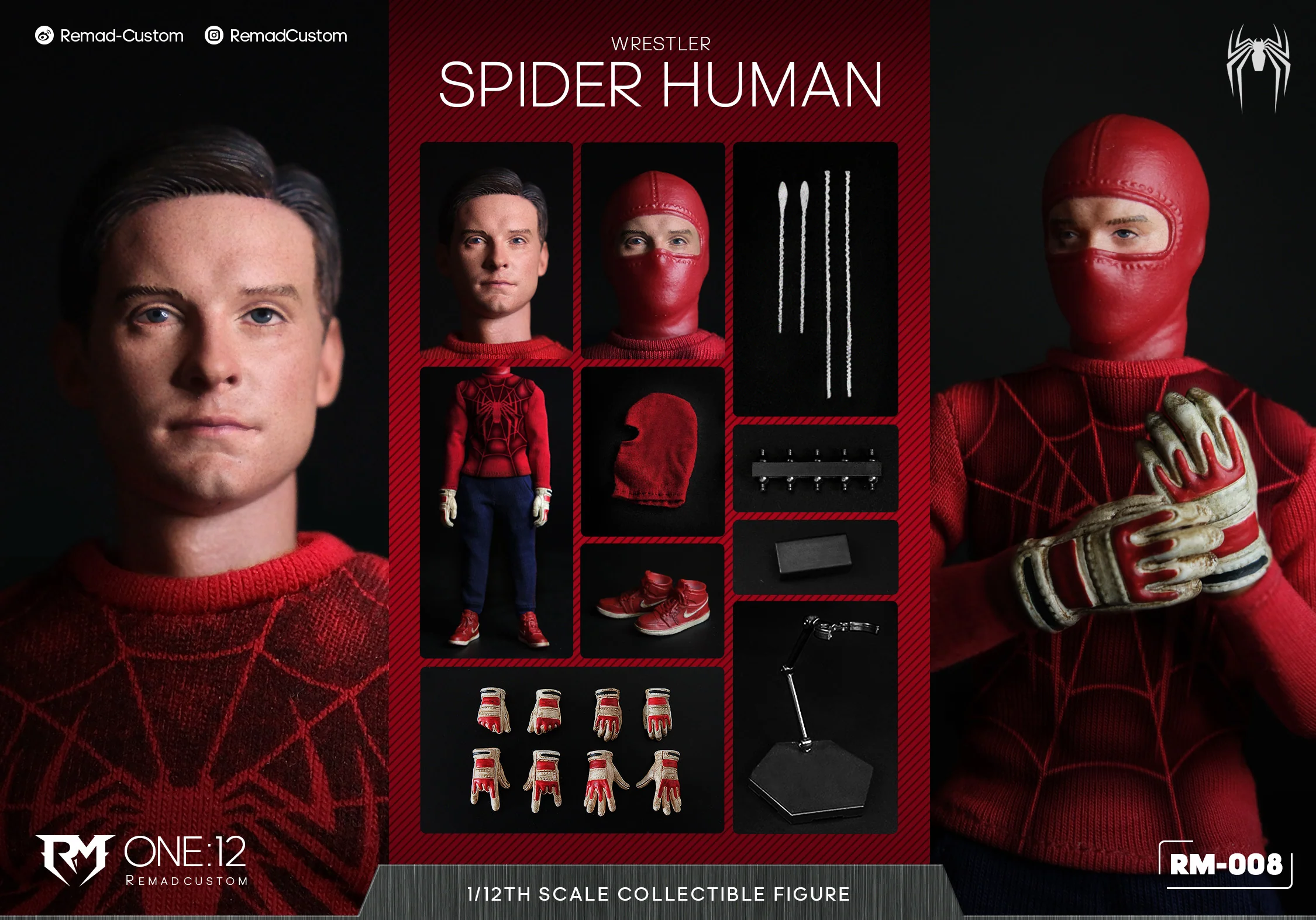 RemadCustom RM-008 Wrestler Spider Human 1/12 Scale Action Figure - Image 9