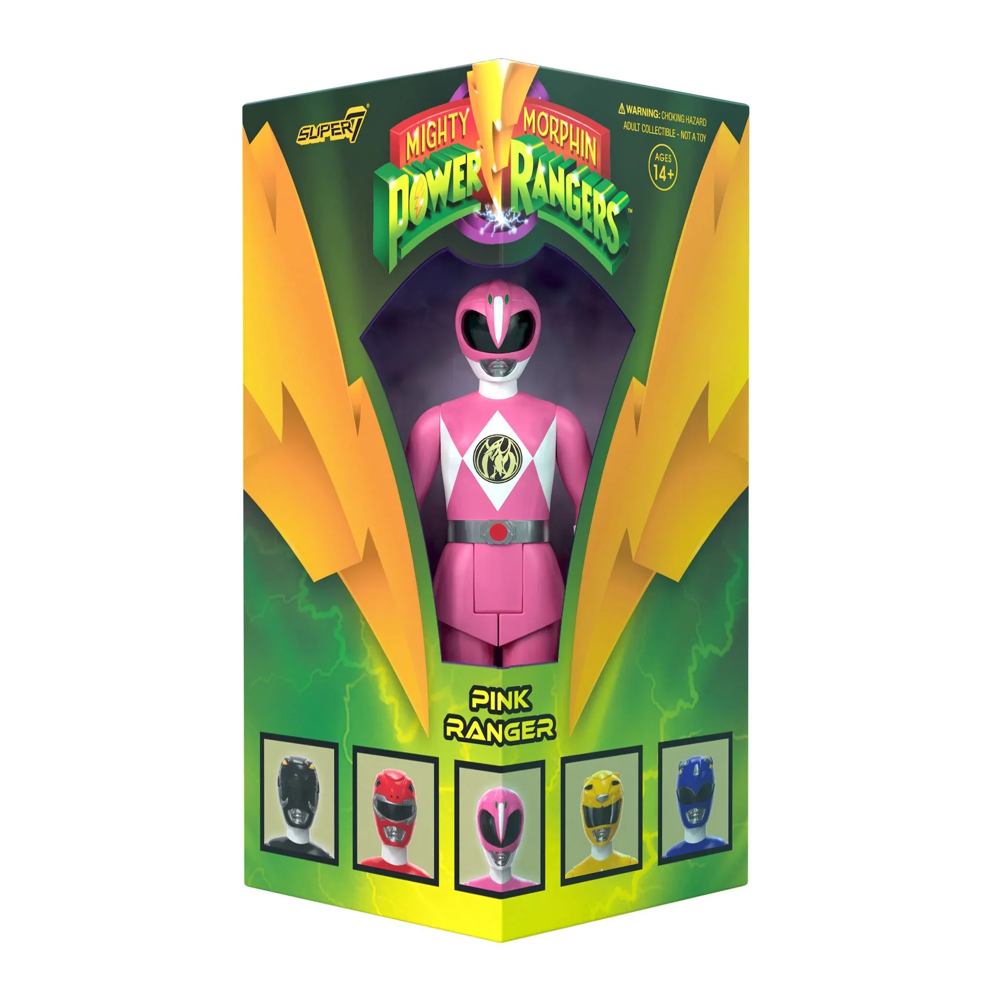 SDCC 2023 Pink Ranger Triangle Box ReAction Figure - Image 3