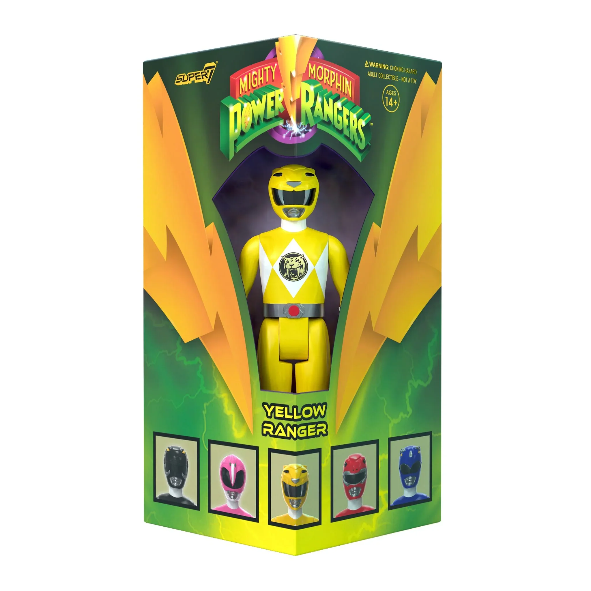 SDCC 2023 Yellow Ranger Triangle Box ReAction Figure - Image 3