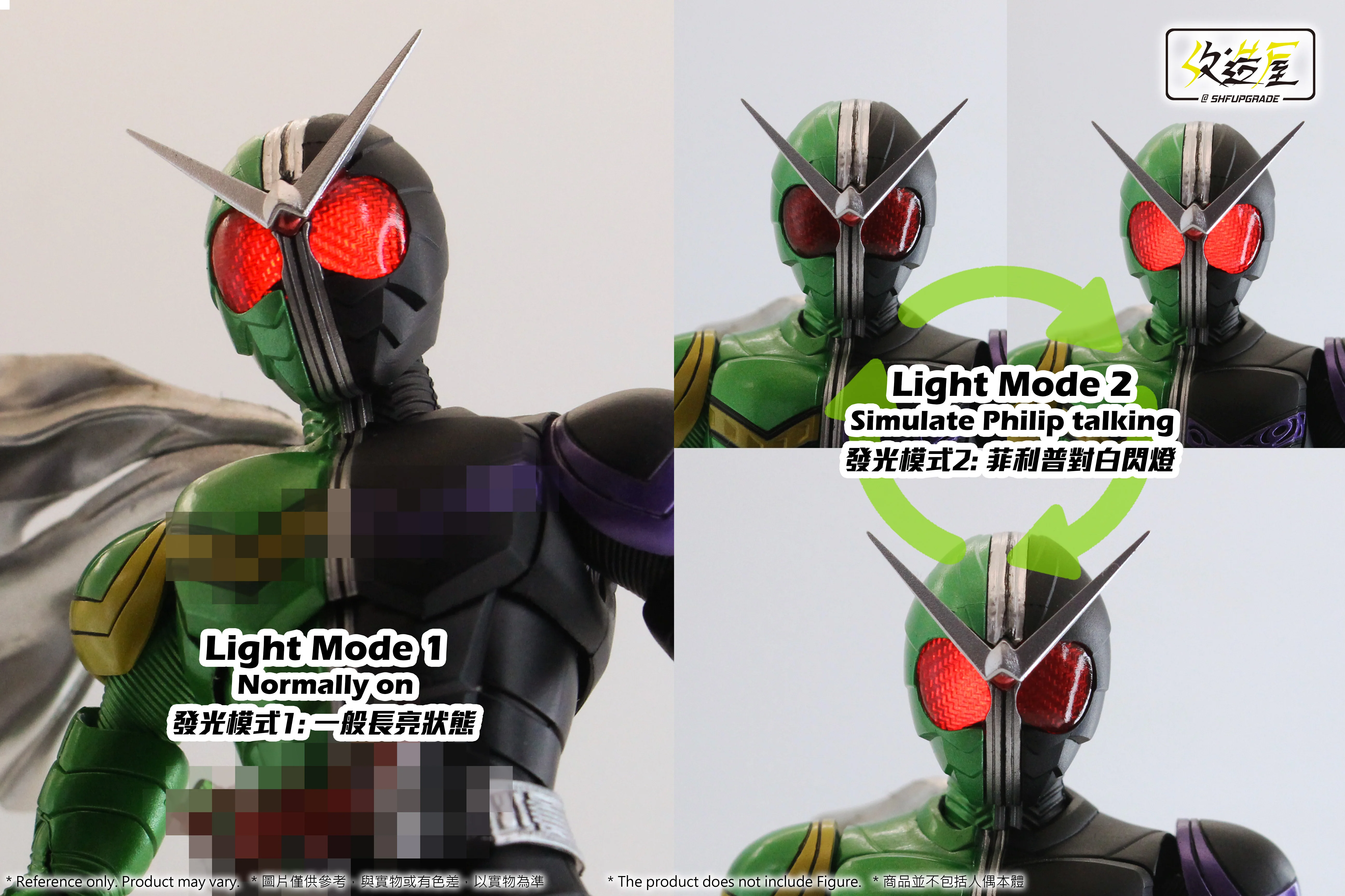 SH Figuarts Kamen Rider W LED Head - Image 7