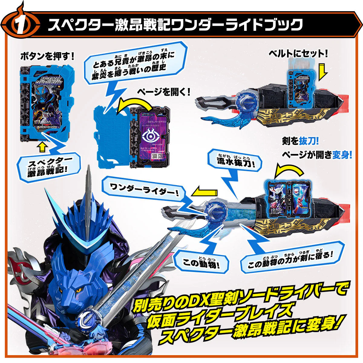 Specter Wonder Ride Book, Kanon Specter & Yujou Burst Ghost Eyecons Set - Image 3