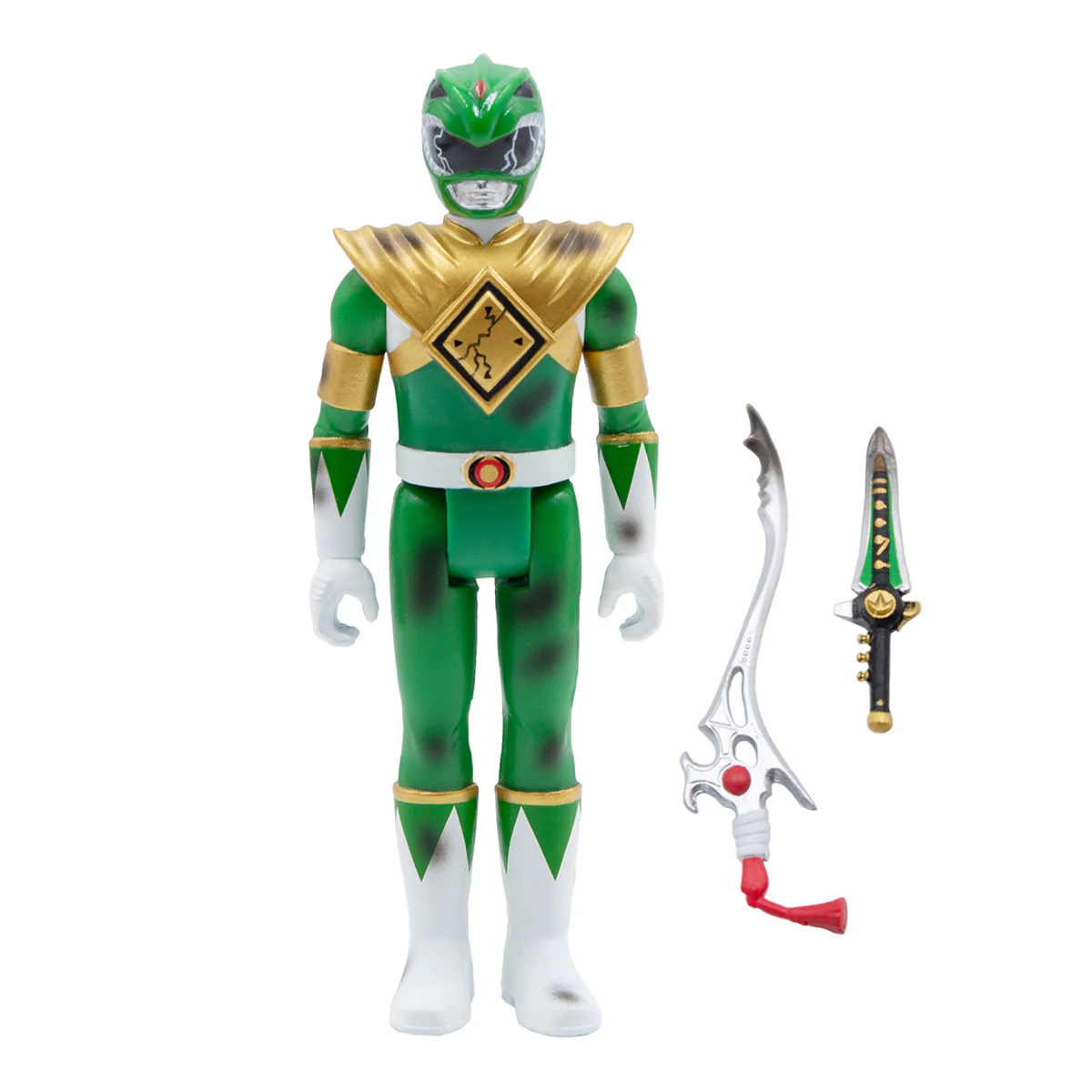 Power Rangers Battle Damaged Green Ranger ReAction Figure - Image 2