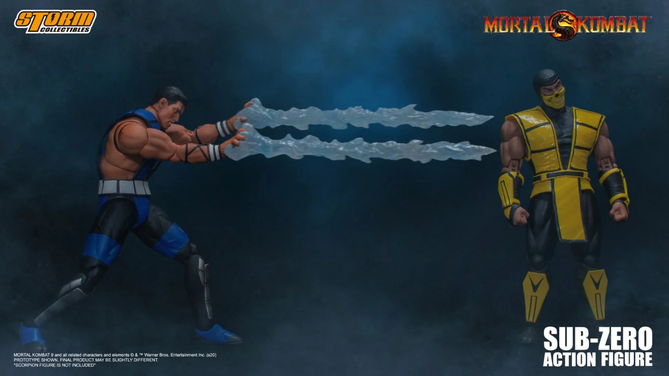 Unmasked Sub-Zero - Mortal Kombat 3 Figure - Image 13
