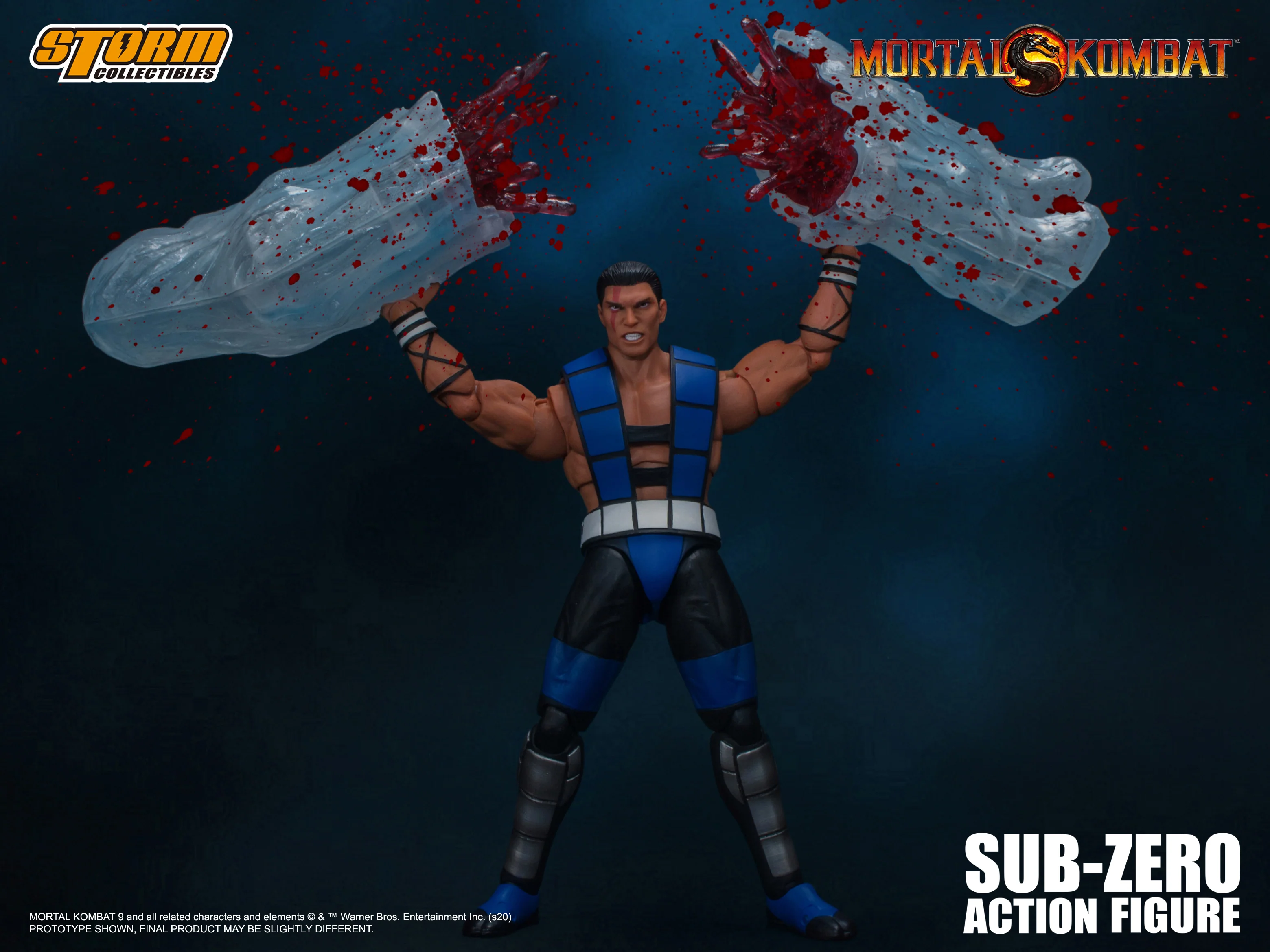 Unmasked Sub-Zero - Mortal Kombat 3 Figure - Image 16