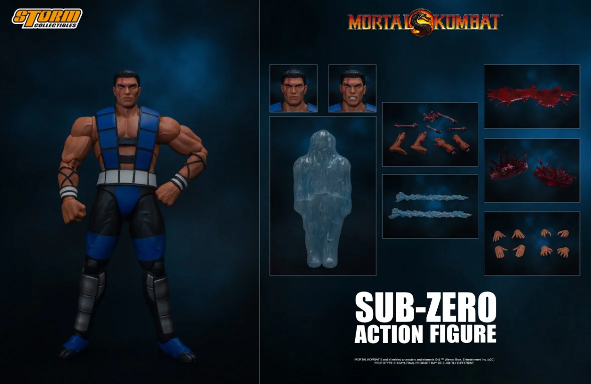 Unmasked Sub-Zero - Mortal Kombat 3 Figure - Image 23
