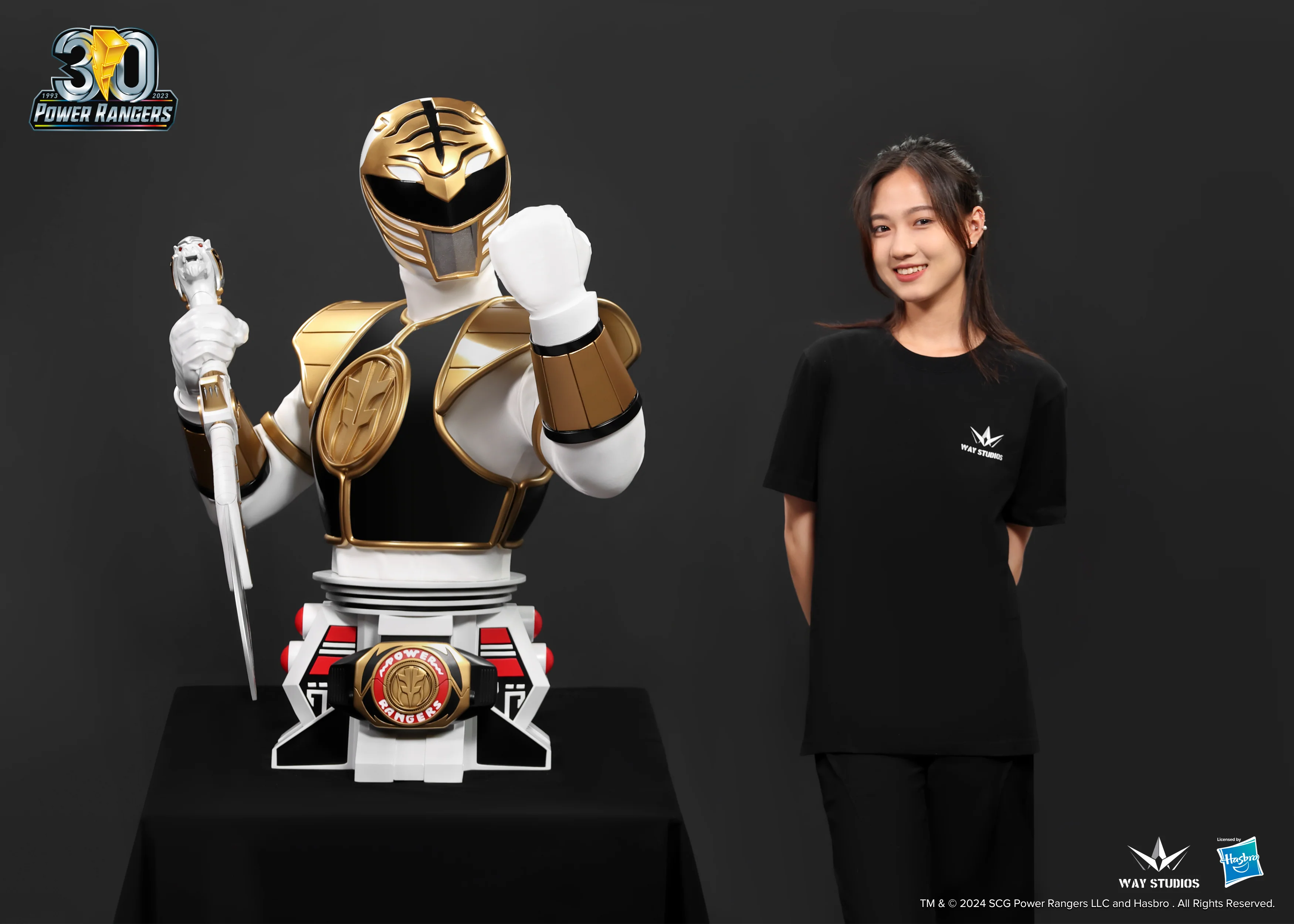 [PREORDER] WayStudios Power Rangers Series White Ranger Life Size Bust - Image 5