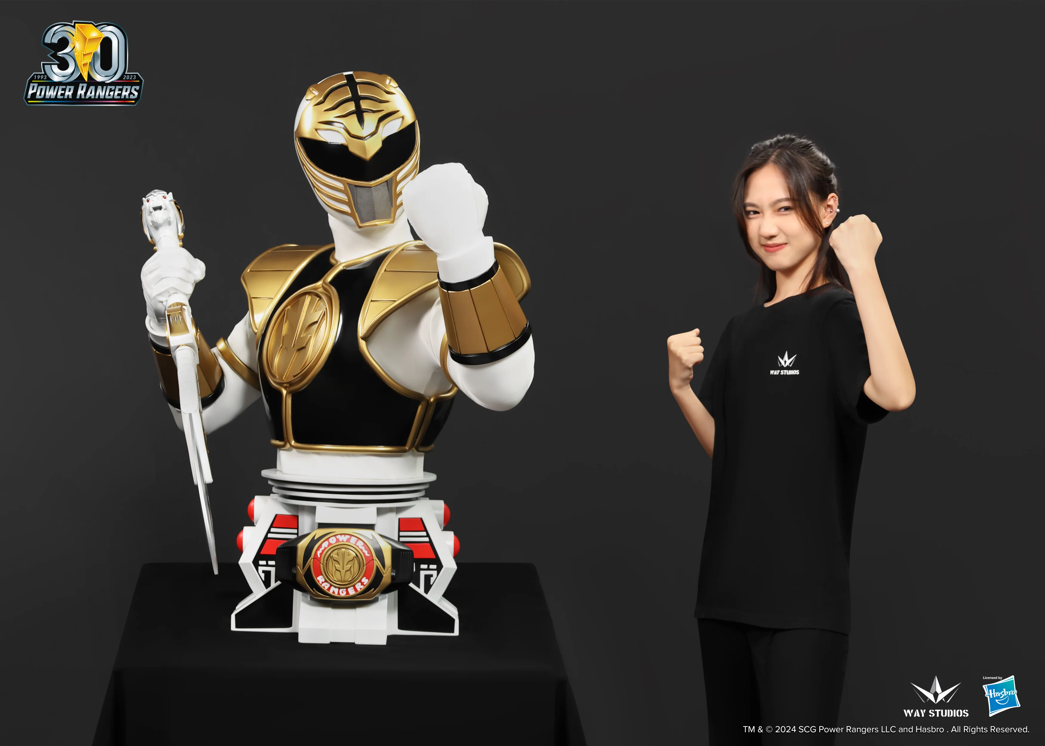 [PREORDER] WayStudios Power Rangers Series White Ranger Life Size Bust - Image 6